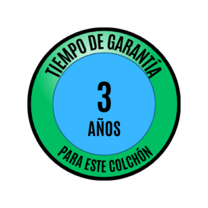 Colchón con 3 años de garantía, aplica para el núcleo de casata y 1 año para otros componentes